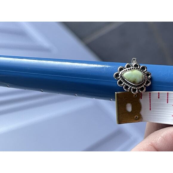 Palomino Turquoise Sterling Silver Ring Sz 7.5 Southwestern Teardrop Floral - Picture 6 of 6